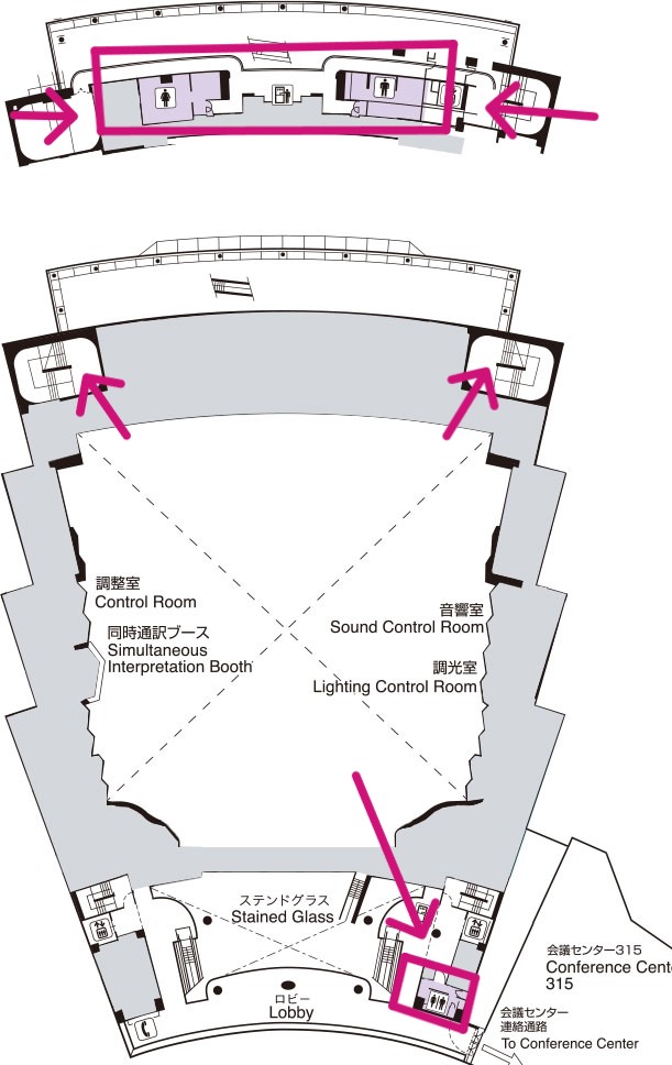 パシフィコ横浜国立大ホール　3階　トイレ